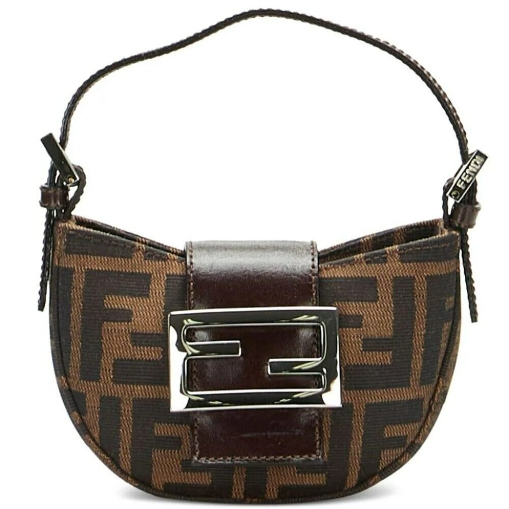Fendi Zucca Canvas Micro Croissant Bag